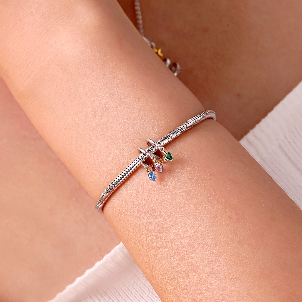 Gnoce Christmas Candle Pear Birthstone Lights Charm_7