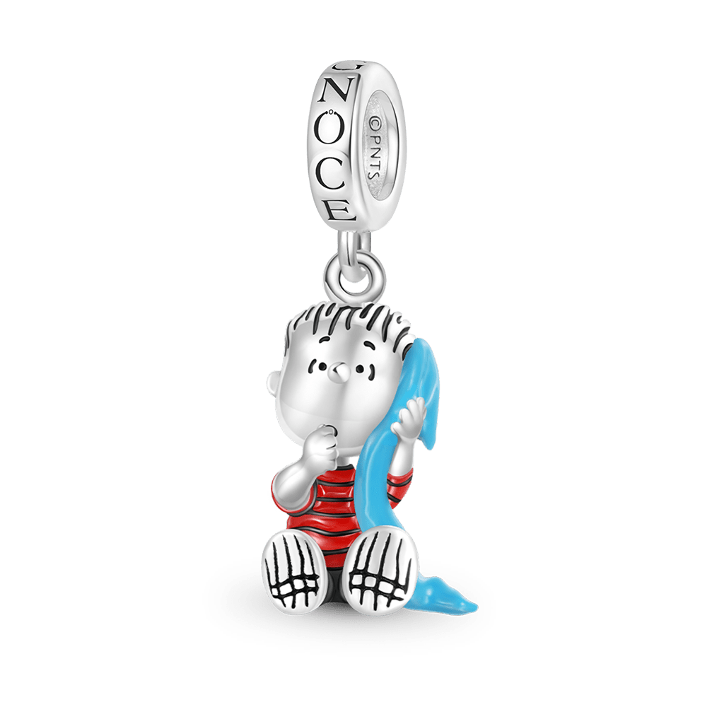 Gnoce Peanuts Linus Sitting with Blanket Pendant Dangle Charm_1