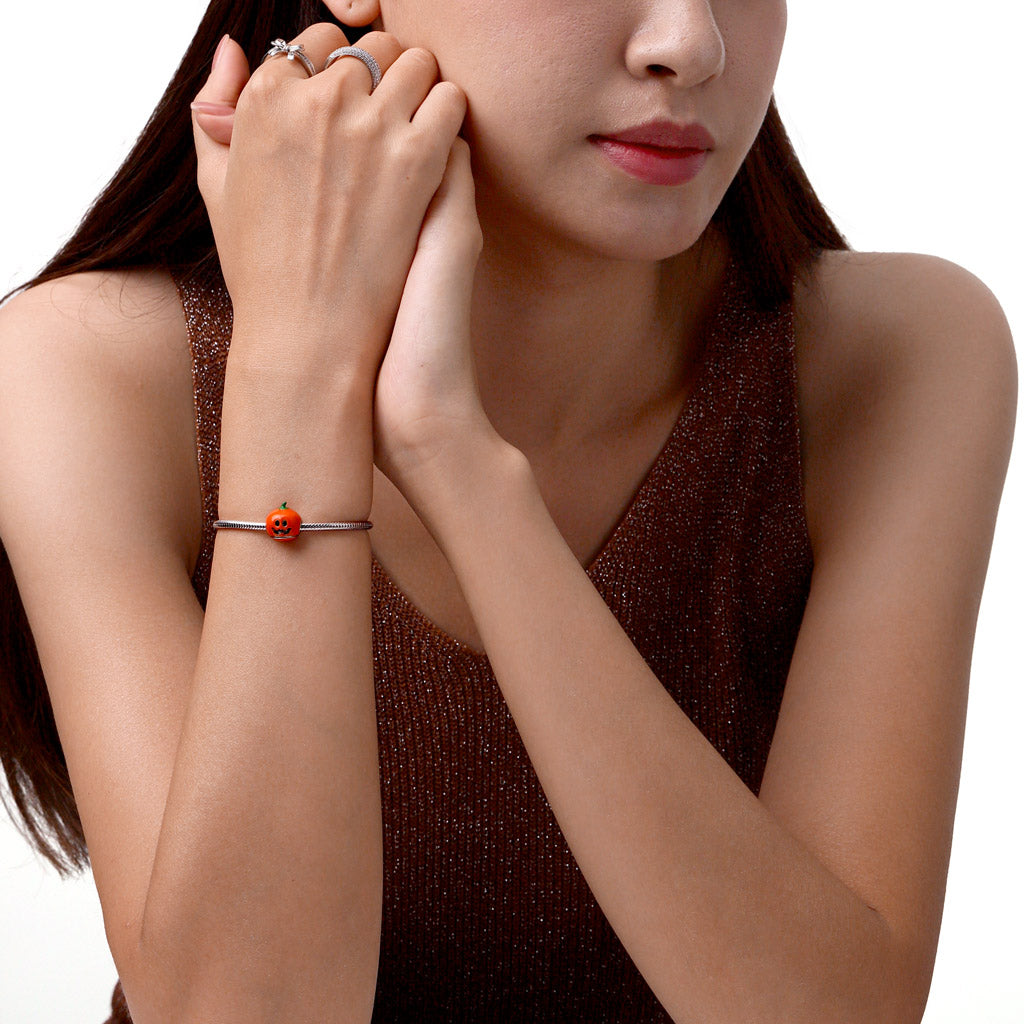 Gnoce Double-layer Skull Pumpkin Head Charm_7