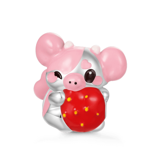 Gnoce Fuwuffle Peach the Strawberry Cow Charm_1