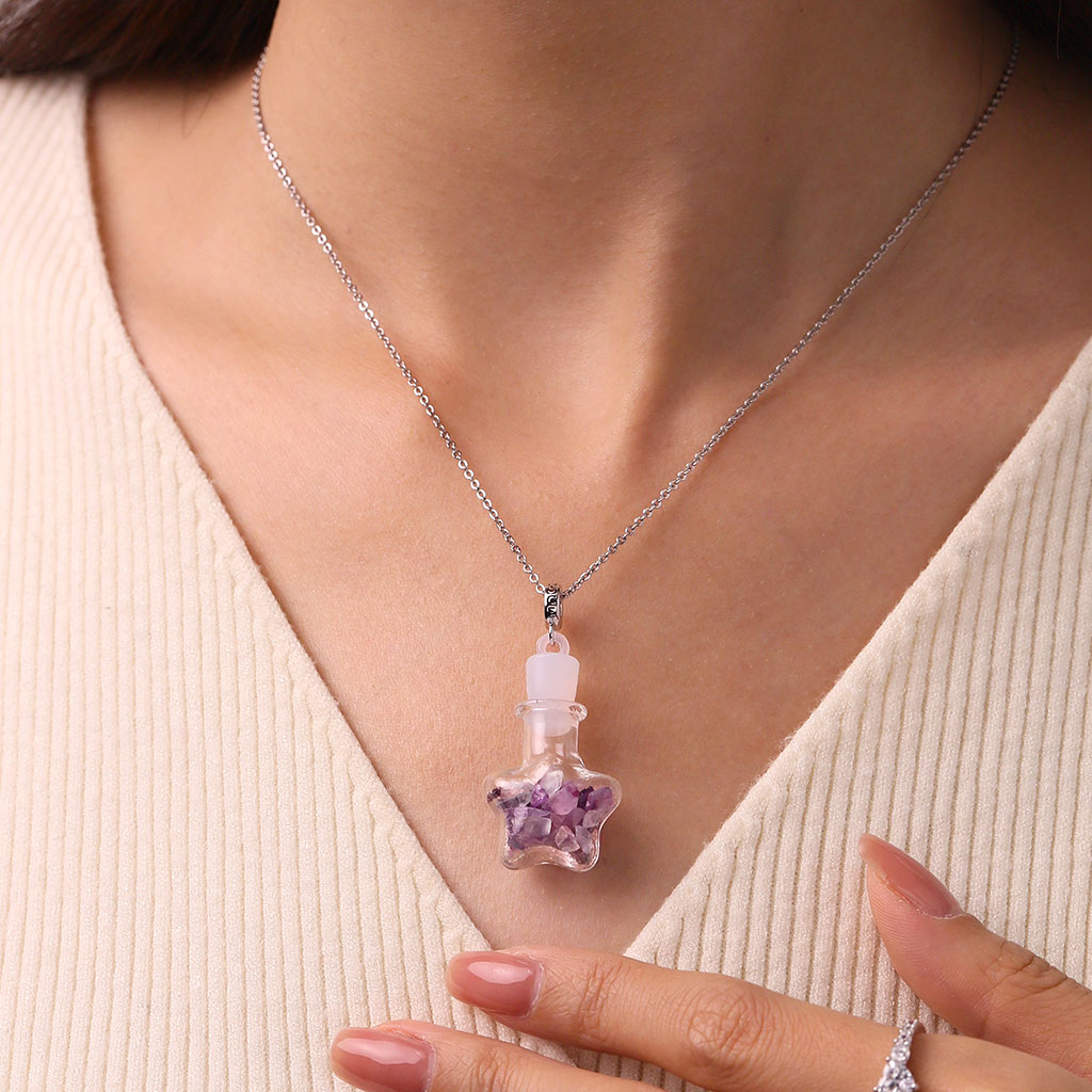 Gnoce Natural Multicolor Crystal Abstract Pendant Dangle Charm_5