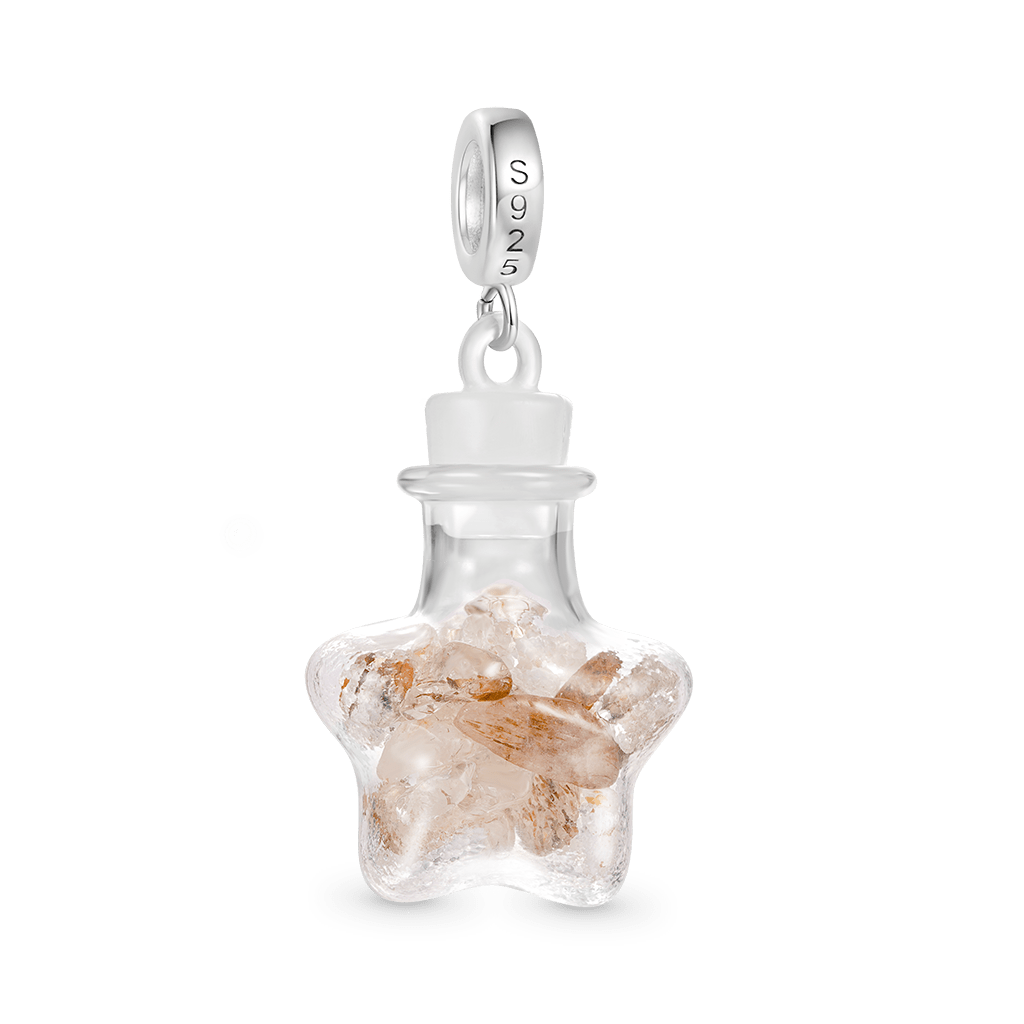 Gnoce Citrine Crystal Glass Bottle Pendant Dangle Charm_2
