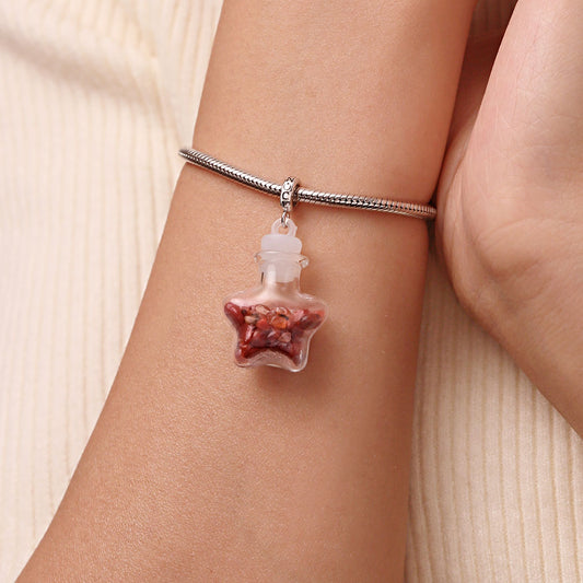 Gnoce Red Crystal Glass Bottle Pendant Dangle Charm_6