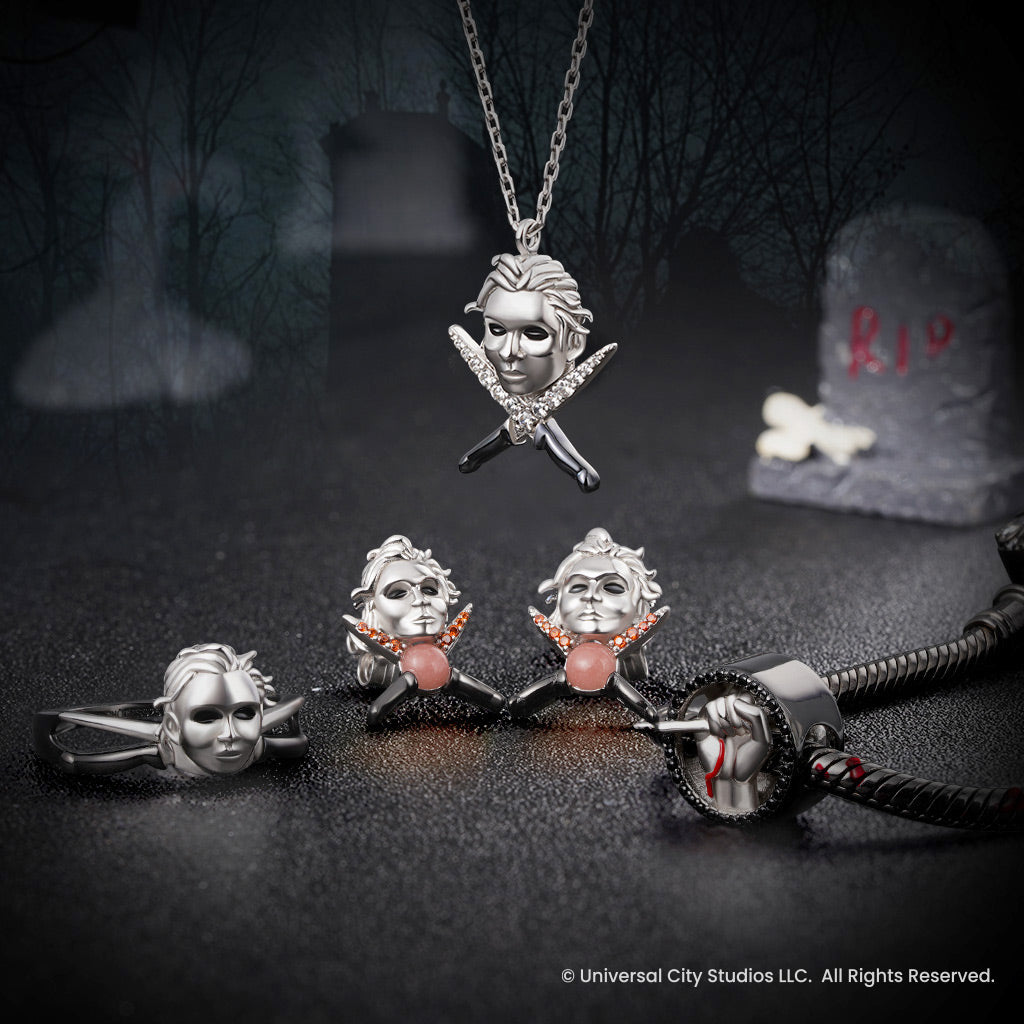 Gnoce Halloween Michael Myers and Knife Necklace_4