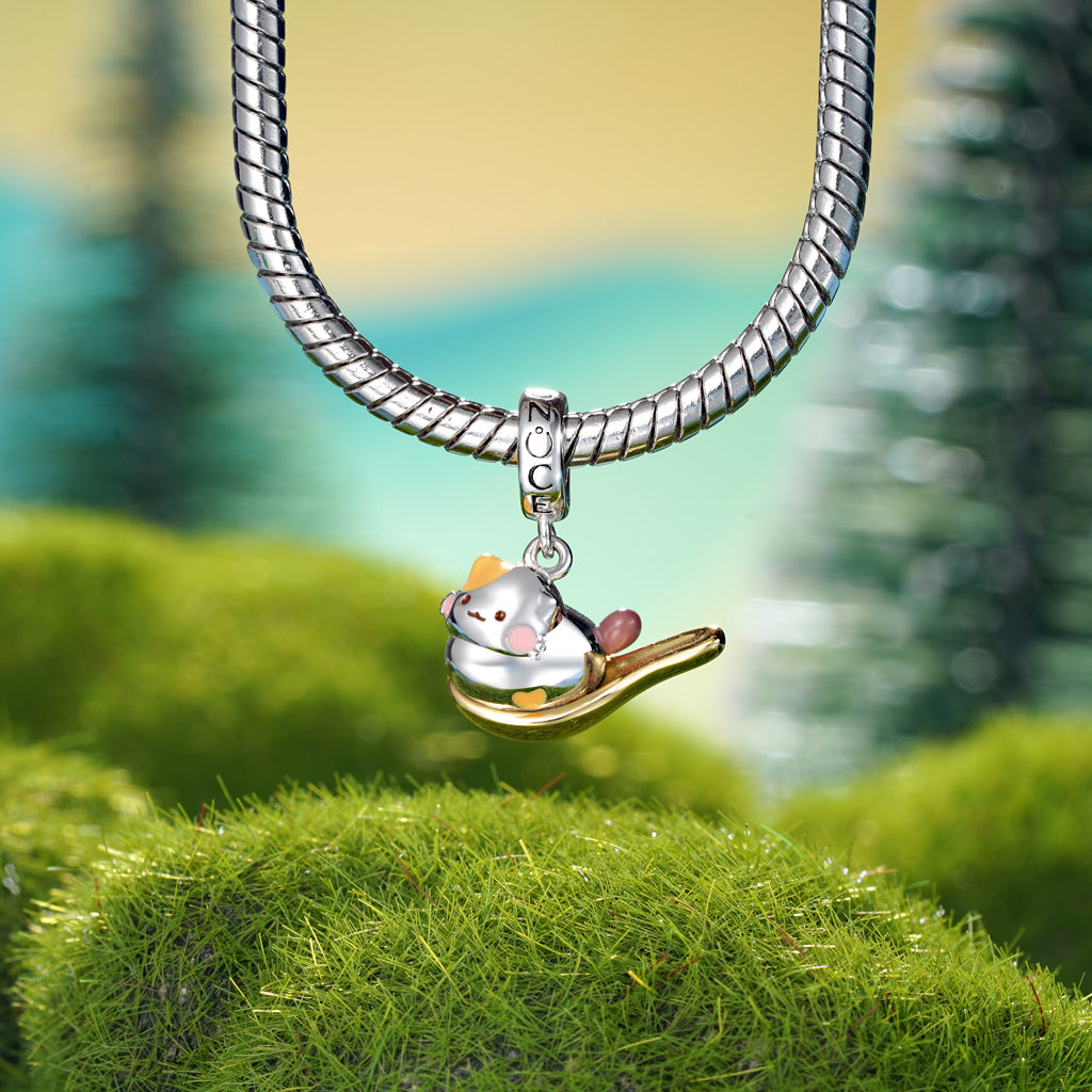 Gnoce Muffin In a Spoon Pendant Dangle Charm_3