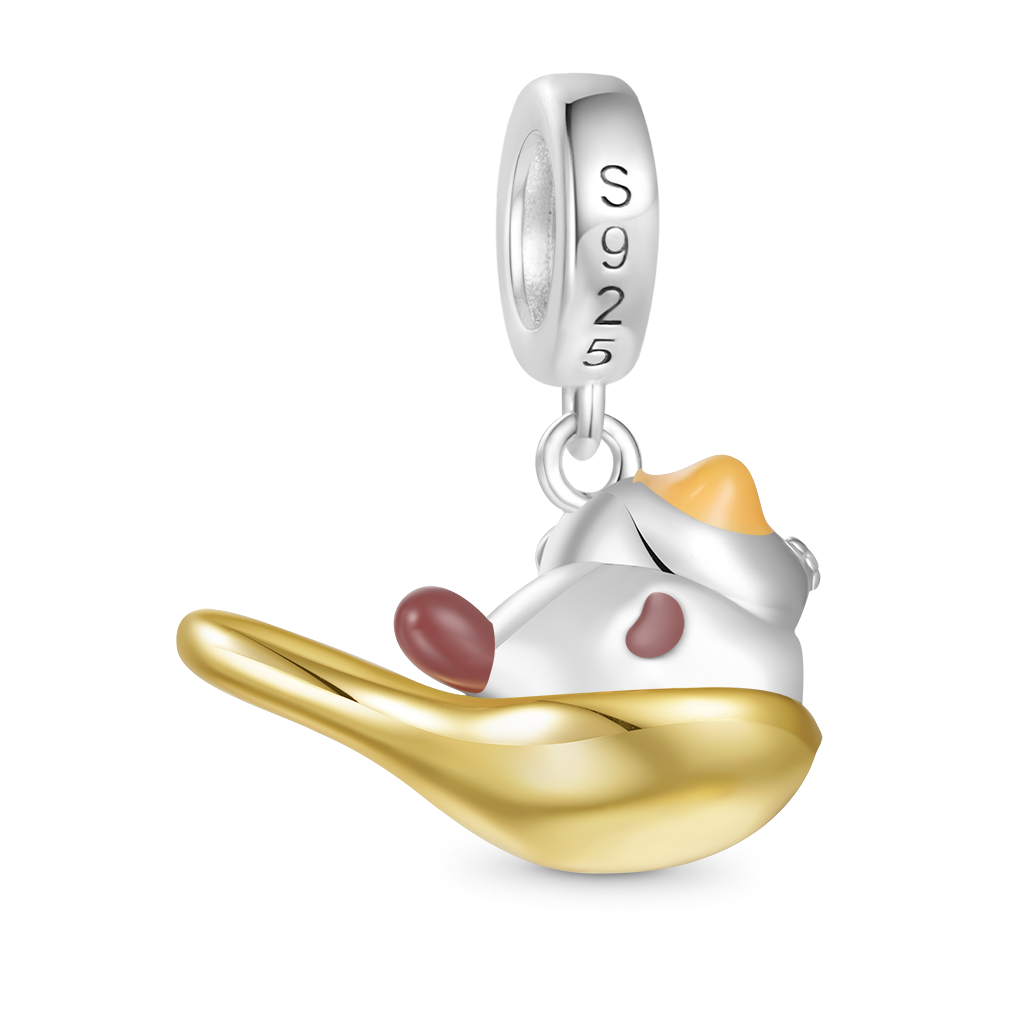 Gnoce Muffin In a Spoon Pendant Dangle Charm_2