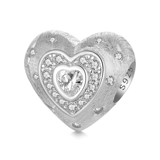 Gnoce Shining Frosted Heart Charm_1