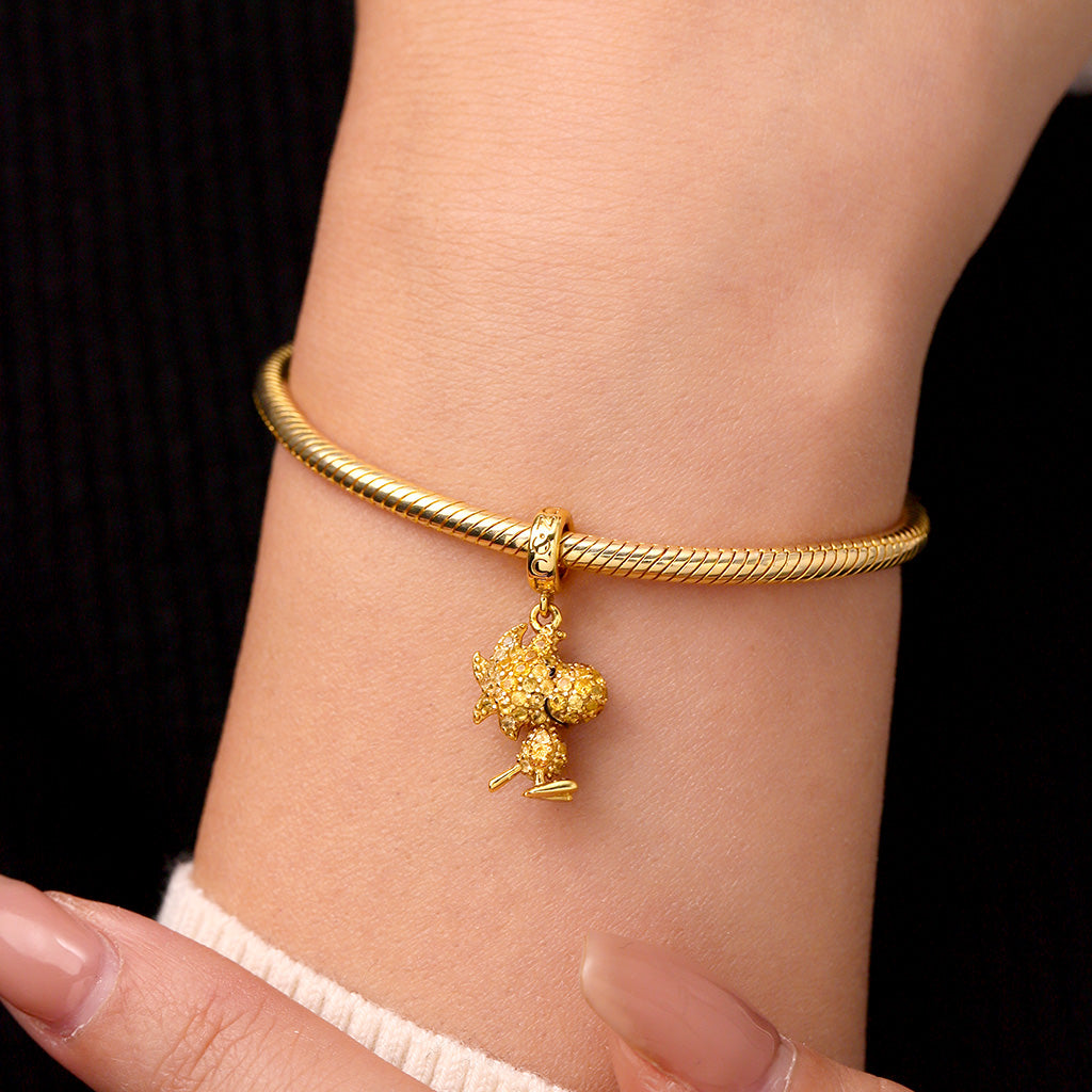 Gnoce Peanuts Woodstock Pave Diamond Pendant Dangle Charm_7