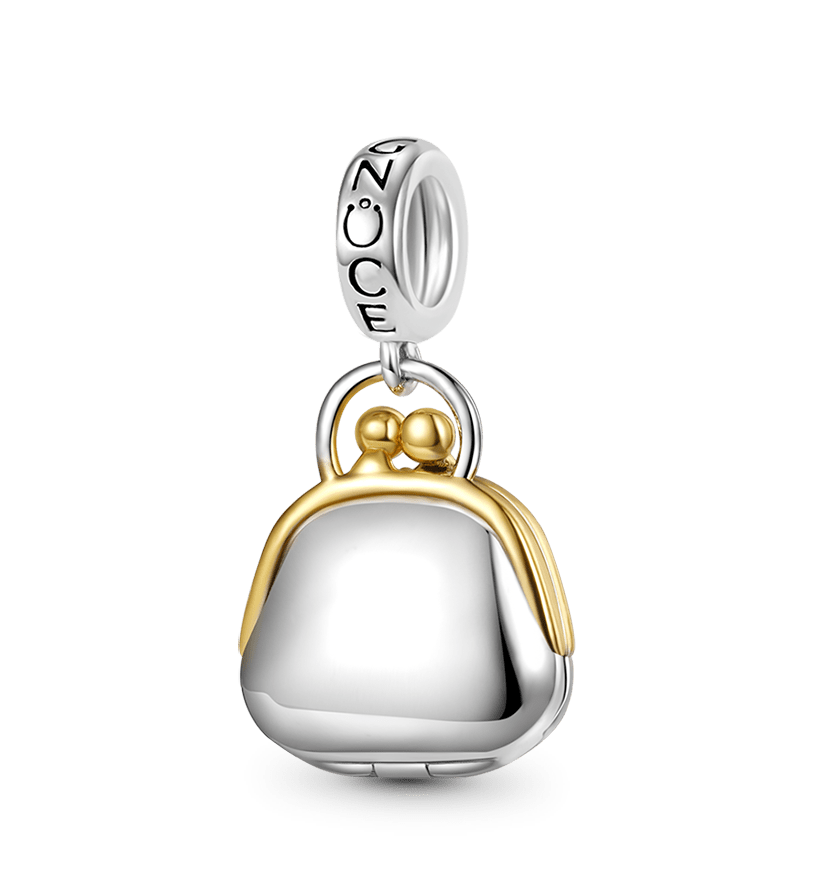 Gnoce Openable Purse & Lucky Penny Charm Platinum-plated Silver Blend_2