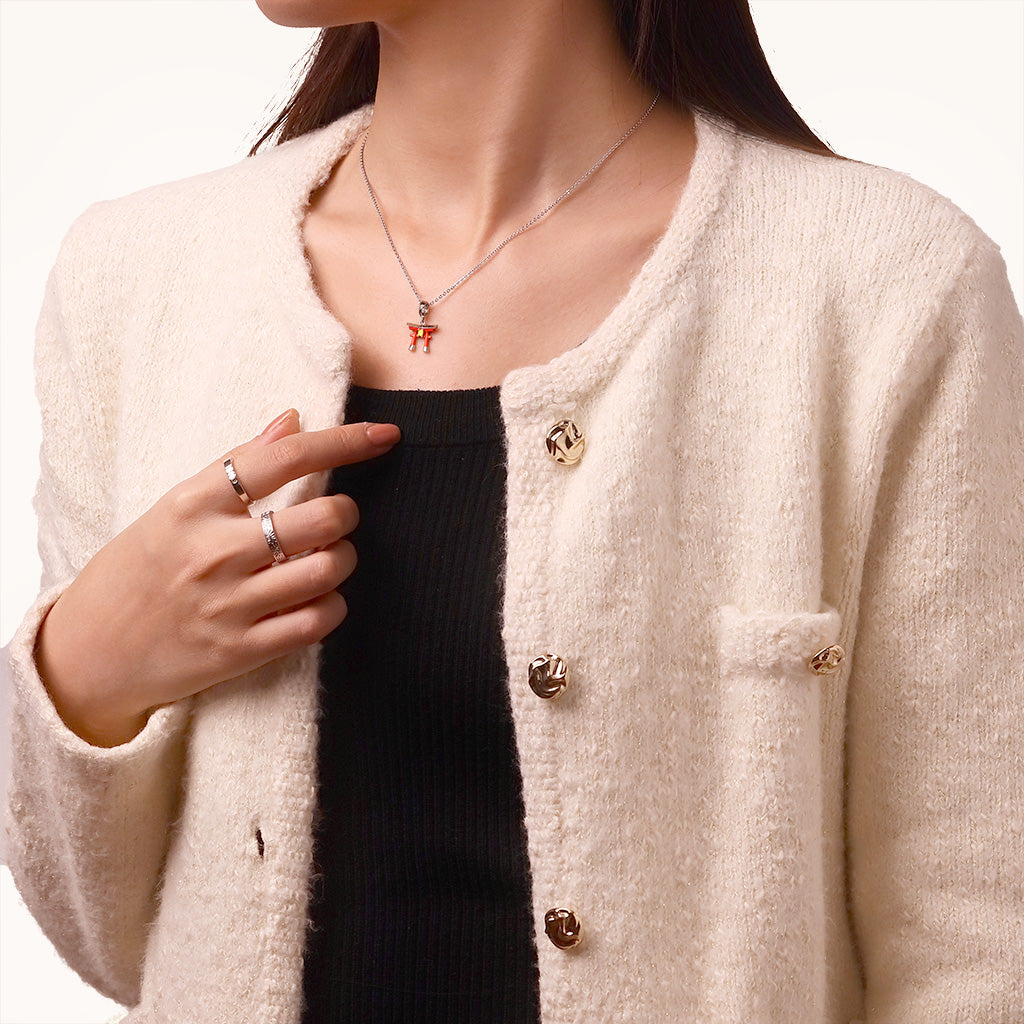 Gnoce Japanese Torii Gate Pendant Dangle Charm_4