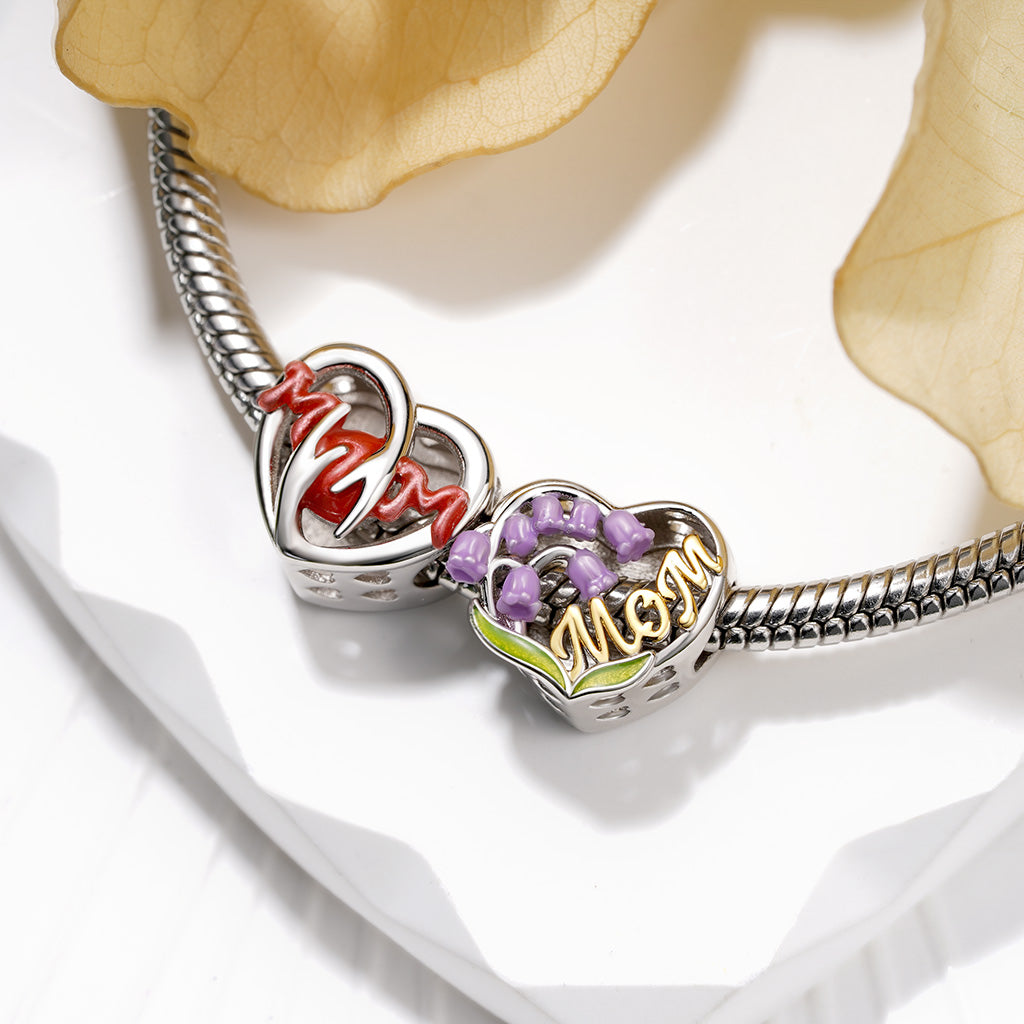 Gnoce Mother's Day Heart Glow-in-the-Dark Photo Charm_3