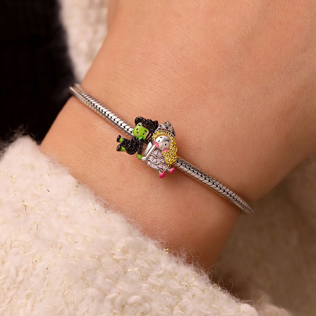 Gnoce Wicked Elphaba & Glinda Pave Diamond Charm_5