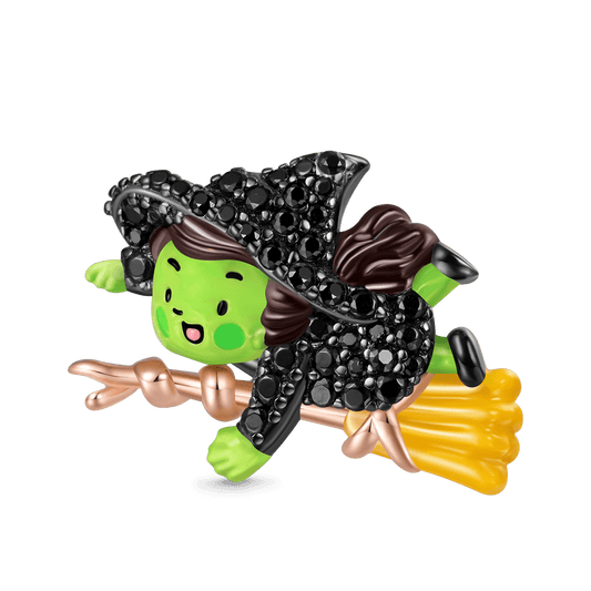 Gnoce Wicked Elphaba Flying On a Broom Charm with Diamond_1