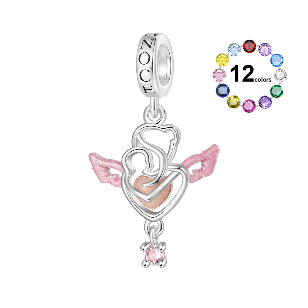 Gnoce Mother's Day Angel Glow-in-the-Dark Love Pendant Dangle Charm_2