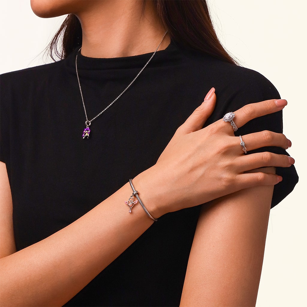 Gnoce Mother's Day Angel Glow-in-the-Dark Love Pendant Dangle Charm_6