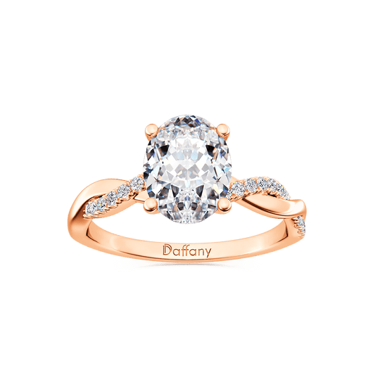 Solitaire Oval Cut Twisted Infinity Engagement Ring_1