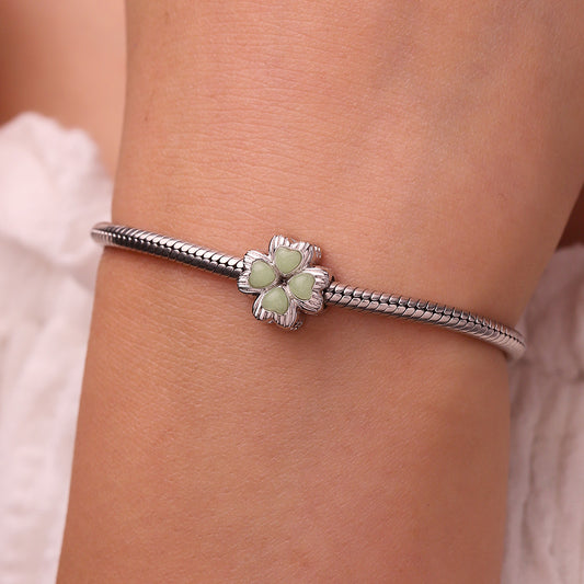 Gnoce Personalized Glow-in-the-Dark Four Leaf Clover Charm_6