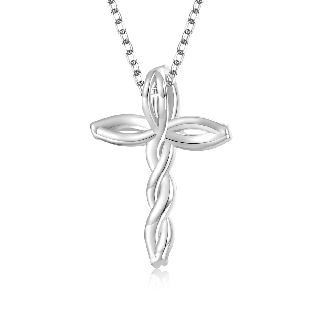 Gnoce Retro Diamonds Cross Necklace_4