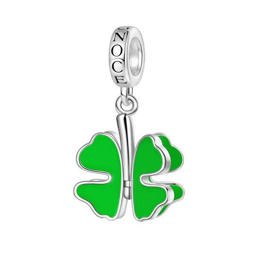 Gnoce Four-leaf Clover Swaying Leafs Pendant Dangle Charm_1
