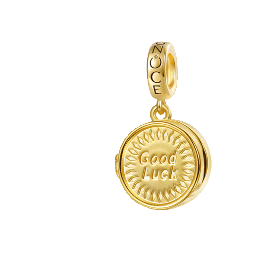 Gnoce Engravable Gold Coin Chocolate Pendant Dangle Charm_1