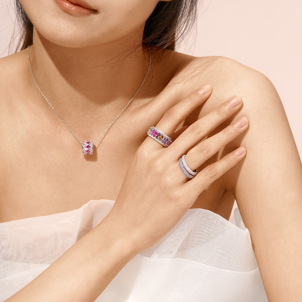 Gnoce Morganite Petit Signature Pavé Band Ring_4