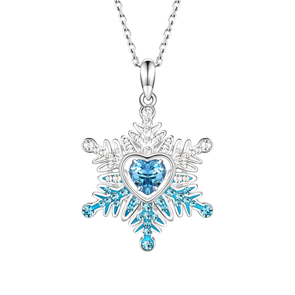 Gnoce Blue Snowflake Necklace_1