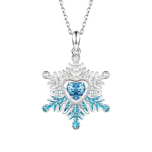 Gnoce Blue Snowflake Necklace_1
