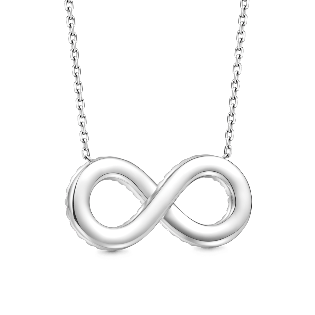 Gnoce Gradient Infinite Pavé Pendant Necklace_3