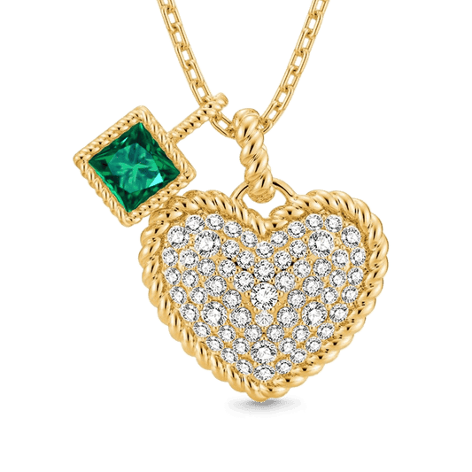 Gnoce Paved Emerald Princess Twisted Rope Necklace_1