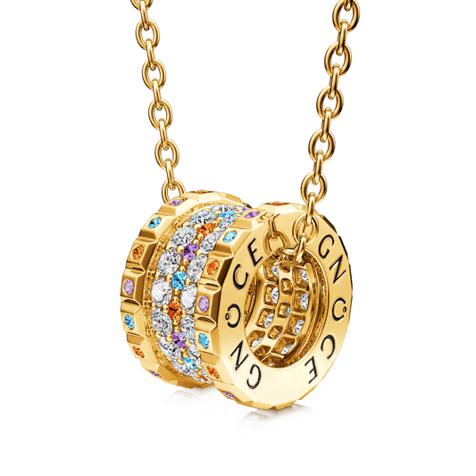 Gnoce "Colorful World" Drum Necklace_1