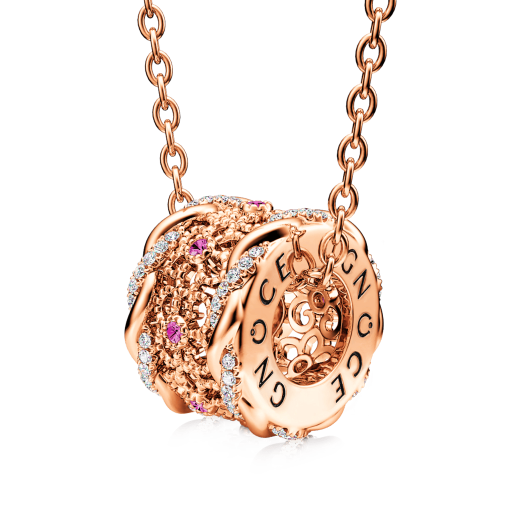 Gnoce Flower Vintage Infinity Drum Necklace_1