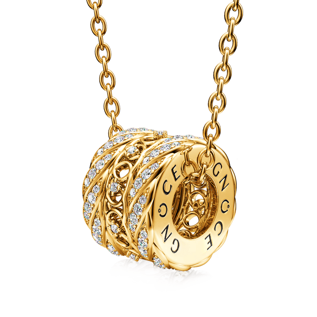 Gnoce Interlocking Love Drum Pendant Necklace_1