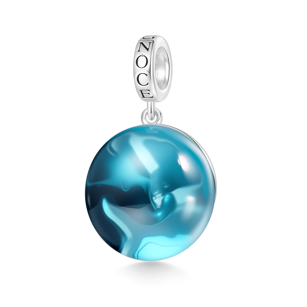 Gnoce Deep Sea Journey - Hammerhead Shark Glass Projection Pendant Dangle Charm_3