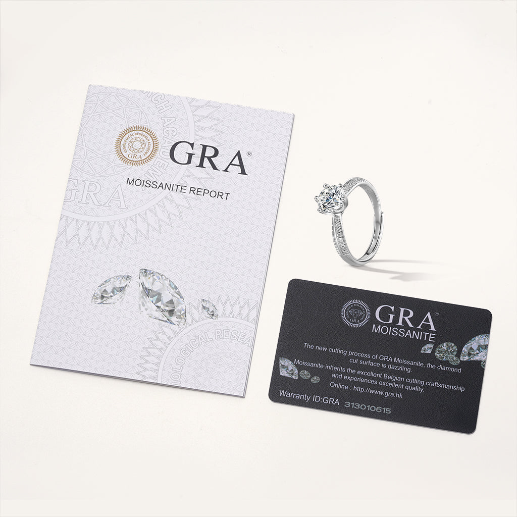 Gnoce Classic 1ct VVS Moissanite Cathedral Engagement Ring_4