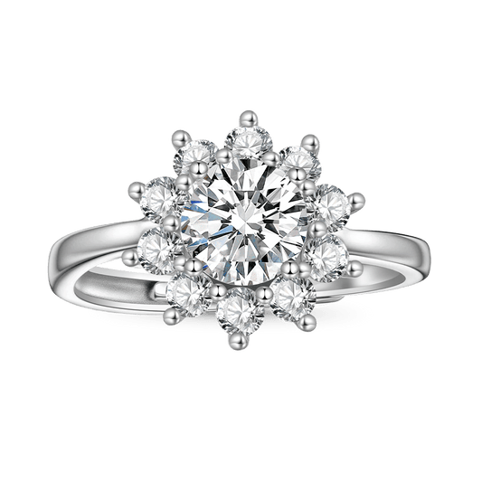 Gnoce Shiny 1ct D Color VVS Moissanite Snowflake Ring_1