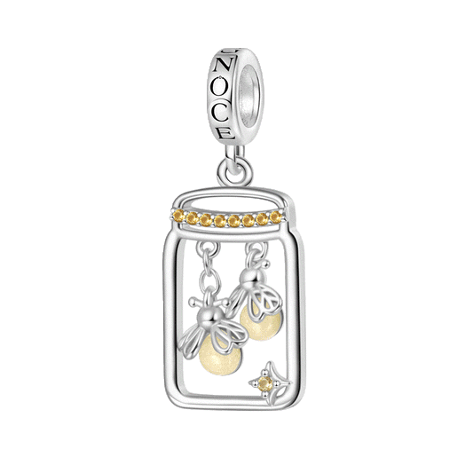 Gnoce Glow-in-the-Dark Firefly Bottle Pendant Dangle Charm_1