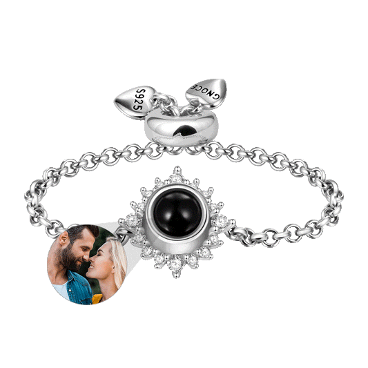 Gnoce Projection Photo Bead Chain Adjustable Ring_1