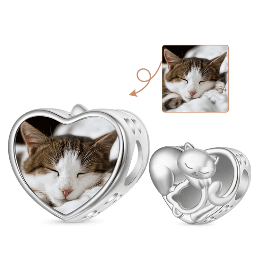 Gnoce Cat Love Personalized Photo Charm_1