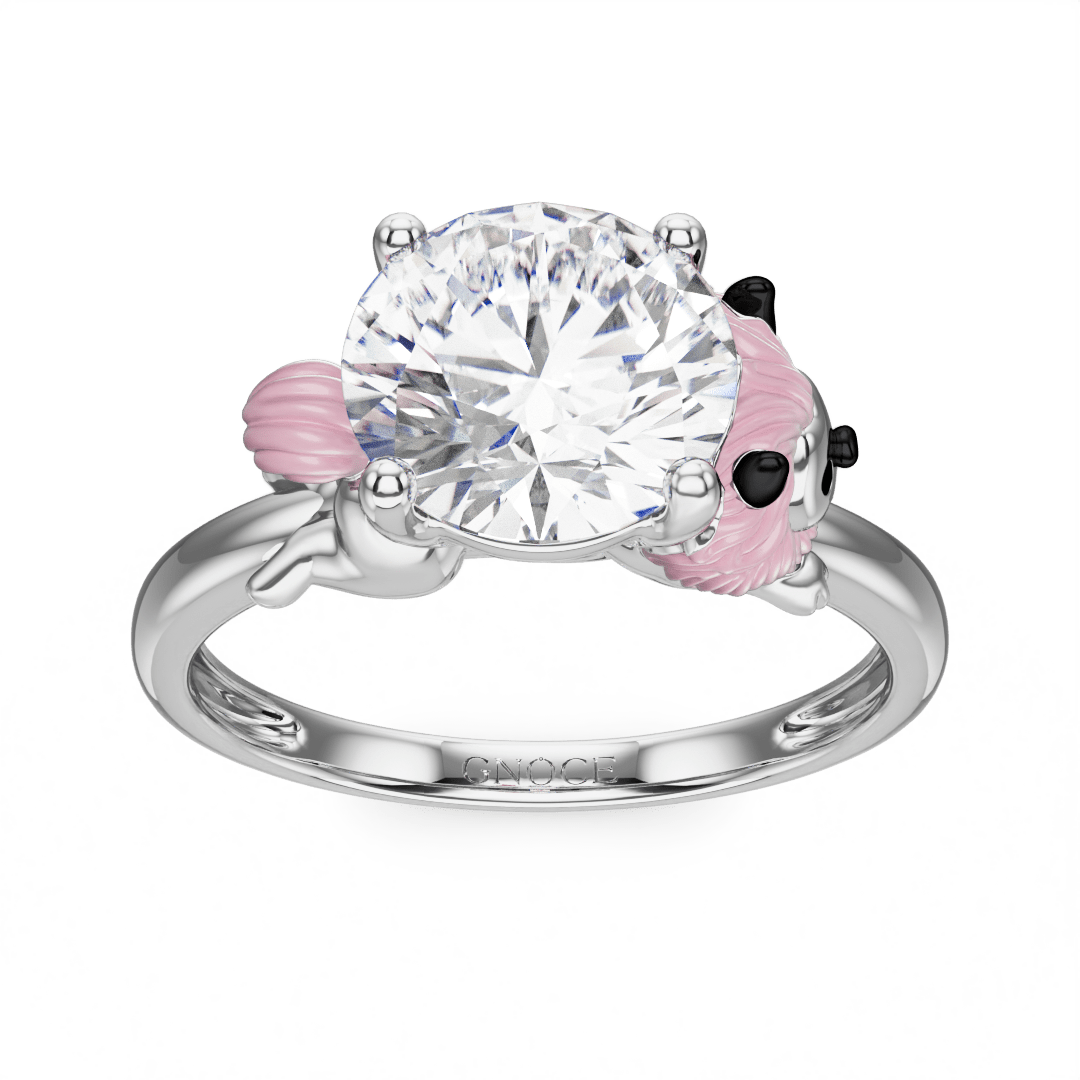 Gnoce Jinx Monster Embraces Moissanite Round Cut Ring_2