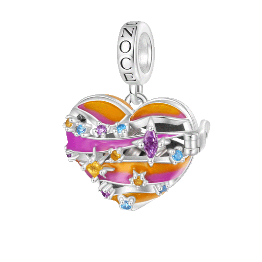 Gnoce Heart Solar System Wireless LED Glow Mercury Pendant Dangle Charm_1