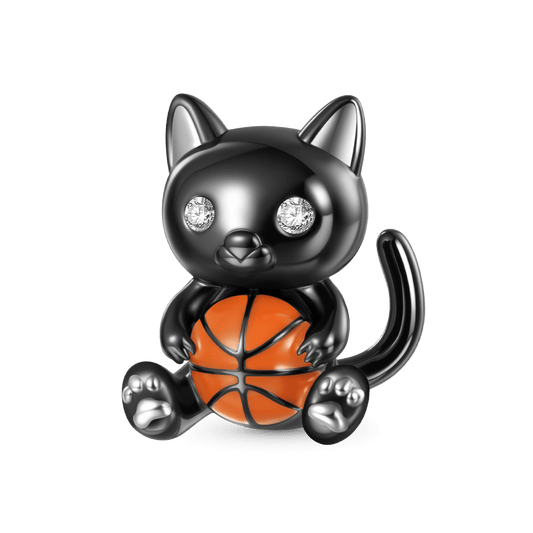 Gnoce Halloween Black Cat Embrace Basketball Charm_1