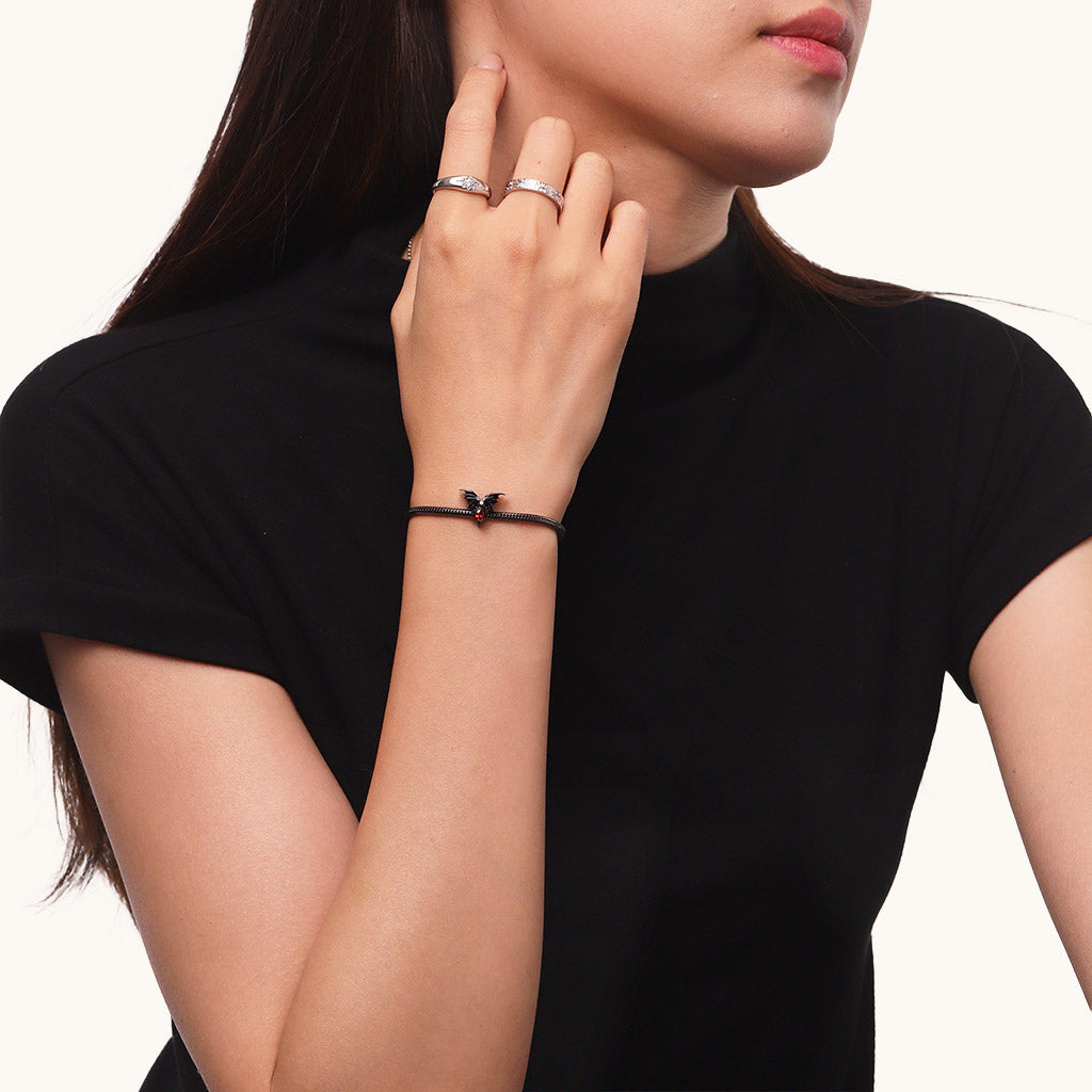 Gnoce Holloween Bat Birthstone Charm_5