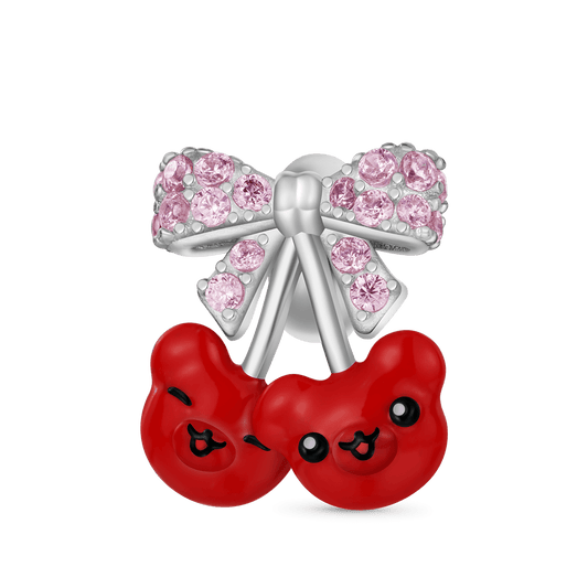 Gnoce Bow-knot Cherry Bear Charm_1