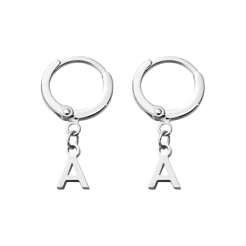 Gnoce Personalized Vertical Name Simple Drop Earrings_1