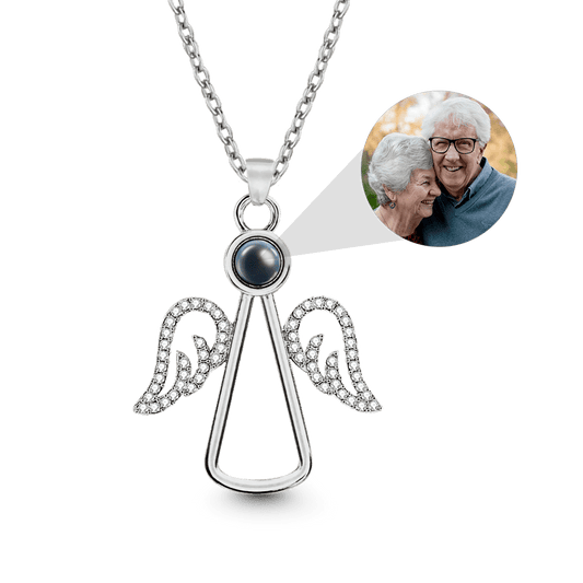 Gnoce Projection Angel Personalized Photo Necklace_1