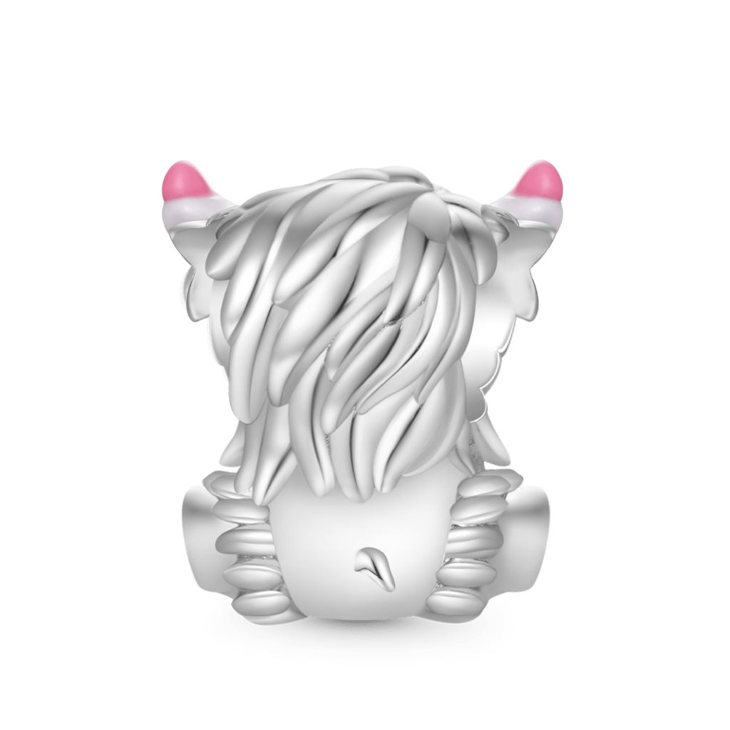 Gnoce Pink Bow Highland Cow Charm_2