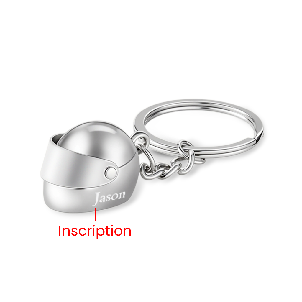 Gnoce Personalized Engravable Motorcycle Helmet Keychain_2