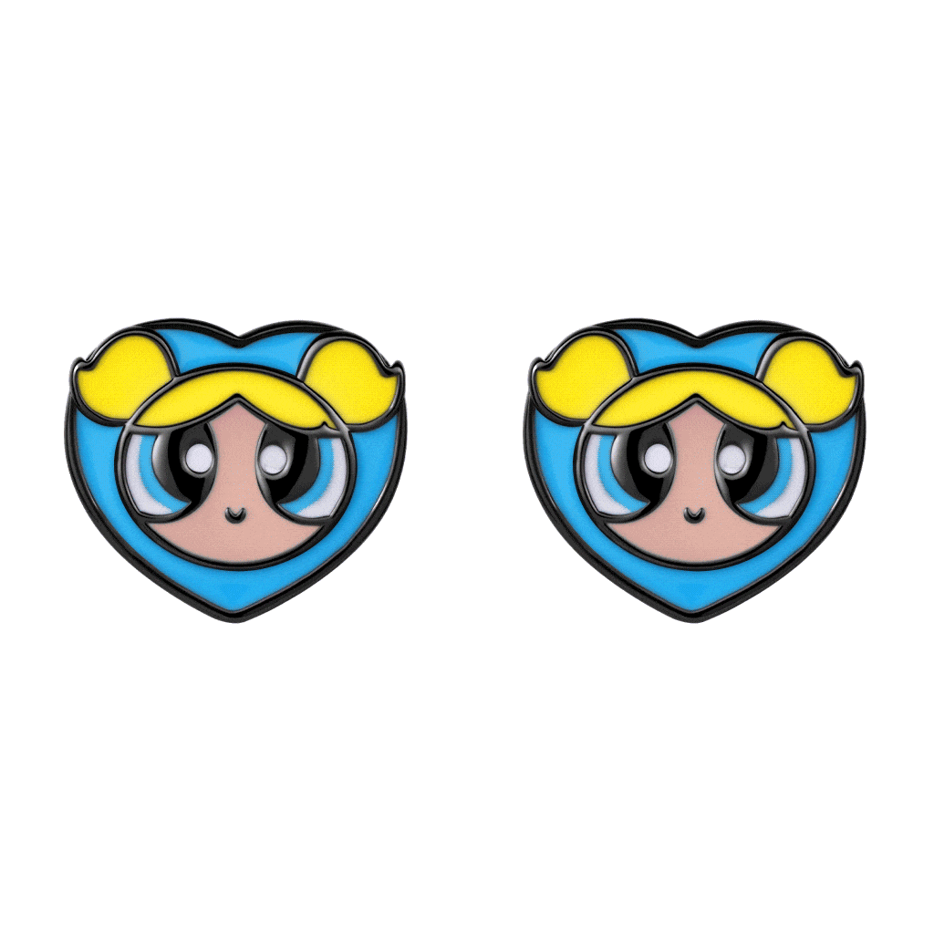 Gnoce The Powerpuff Girls Bubbles Stud Earrings_1