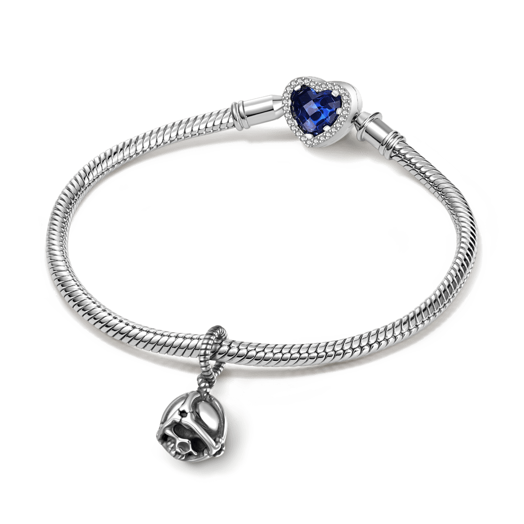 Gnoce Vintage Skull Charm Platinum-plated Silver Blend_3