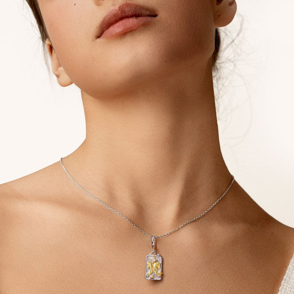 Gnoce Constellation Gemini Pendant Dangle Charm_4